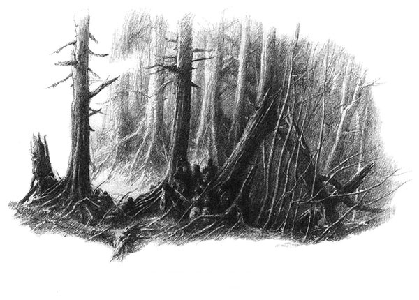Иллюстрация к книге — Дети Хурина [alan_lee_thechildrenofhurin_bw_22_lite.jpg]
