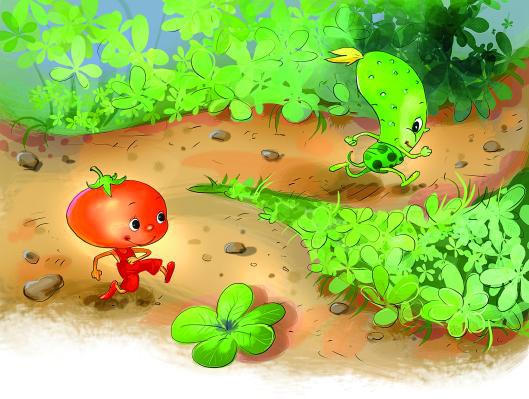 Иллюстрация к книге — Про Огуречика и Помидорика [_033.jpg]