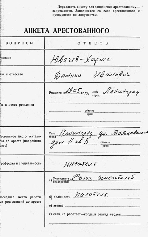 Иллюстрация к книге — Даниил Хармс. Жизнь человека на ветру [i_201.jpg]