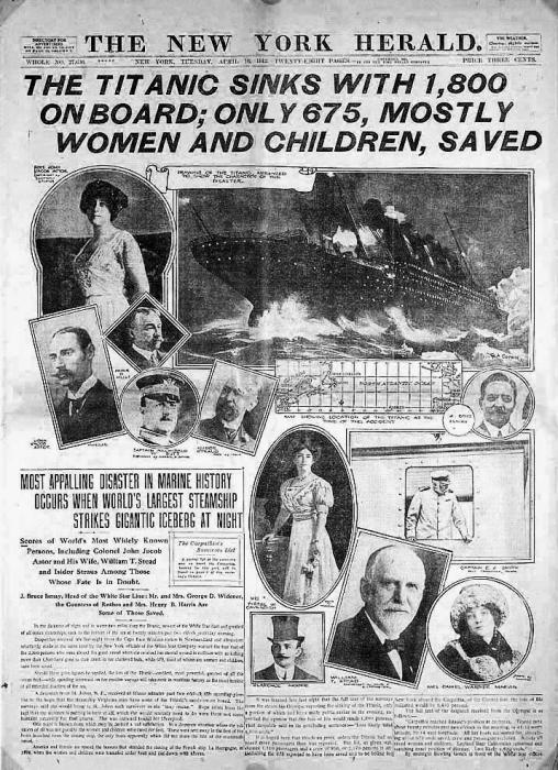 Иллюстрация к книге — Титаник [titanicnew_york_herald_front_page.jpg]