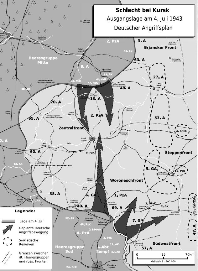 Иллюстрация к книге — Курская битва. Полная хроника - 50 дней и ночей [karta014.jpg]