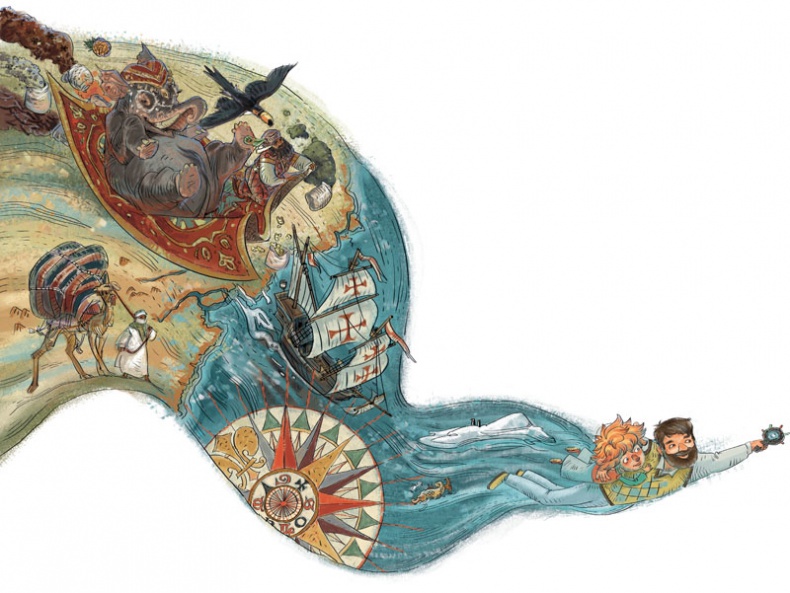 Иллюстрация к книге — Великие путешествия. Детские энциклопедии с Чевостиком [i_001.jpg]