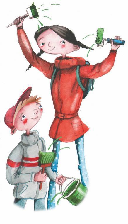 Иллюстрация к книге — Большая маленькая девочка. История одиннадцатая. Джинсы в горошек [i_034.jpg]