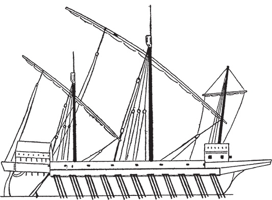 Иллюстрация к книге — Парусные корабли. История мореплавания и кораблестроения с древних времен до XIX века [i_086.jpg]