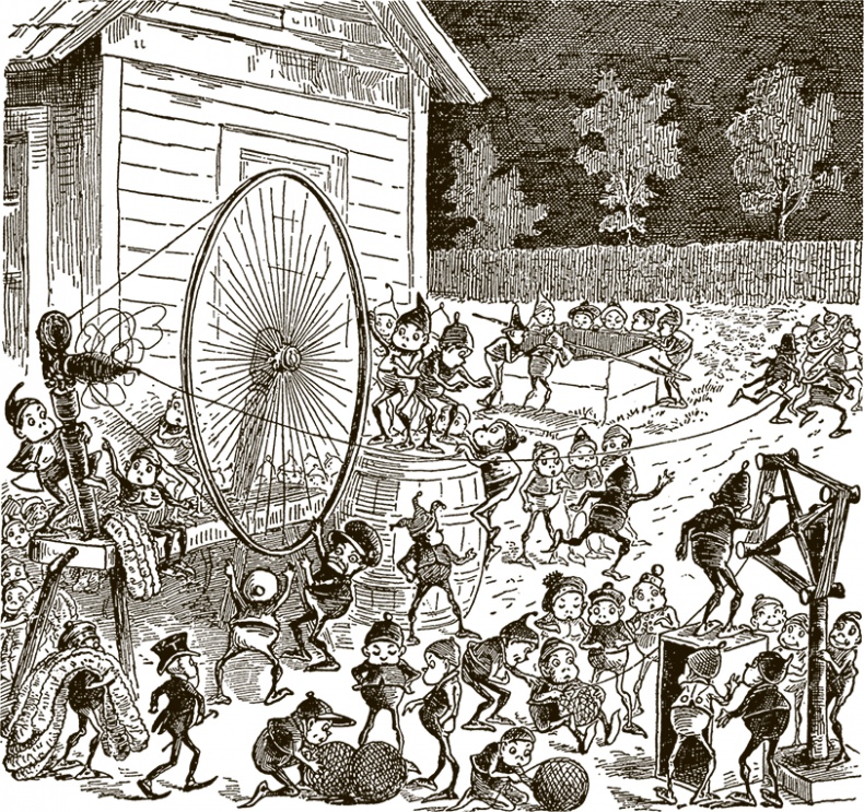 Иллюстрация к книге — Приключения Мурзилки и маленьких человечков [i_158.jpg]