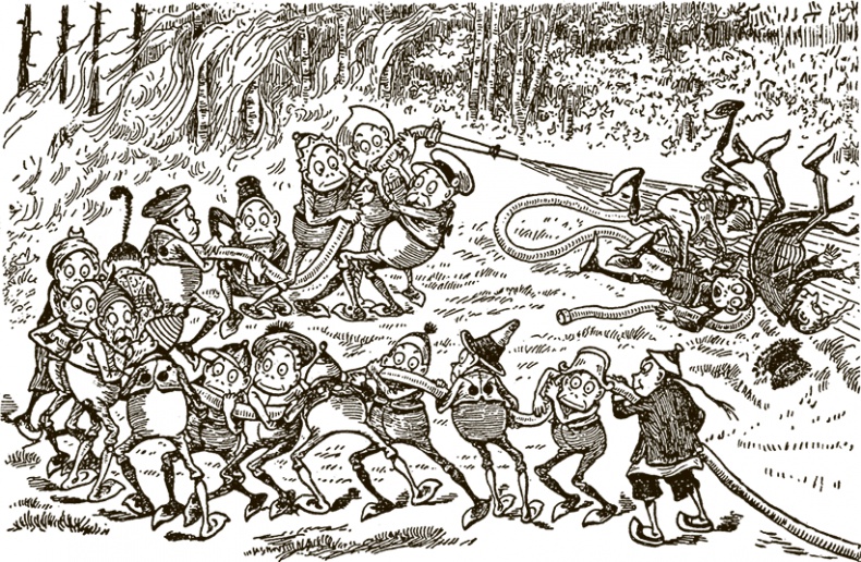 Иллюстрация к книге — Приключения Мурзилки и маленьких человечков [i_256.jpg]