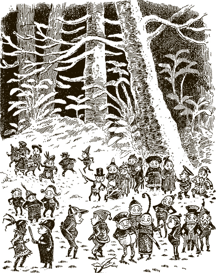 Иллюстрация к книге — Приключения Мурзилки и маленьких человечков [i_389.jpg]