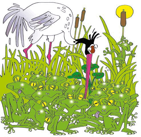 Иллюстрация к книге — Журавль и дюжина зелёных лягушат [i_001.jpg]