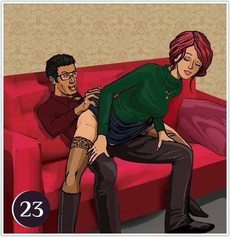 Иллюстрация к книге — Секс-каталог «Забавы в гостиной». Для тех, кому тесно в спальне. 60 разнообразных поз для стола, стула, дивана и кресла [i_026.jpg]