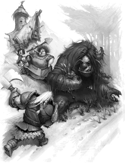 Иллюстрация к книге — Как стать героем [_02trollfight.jpg]