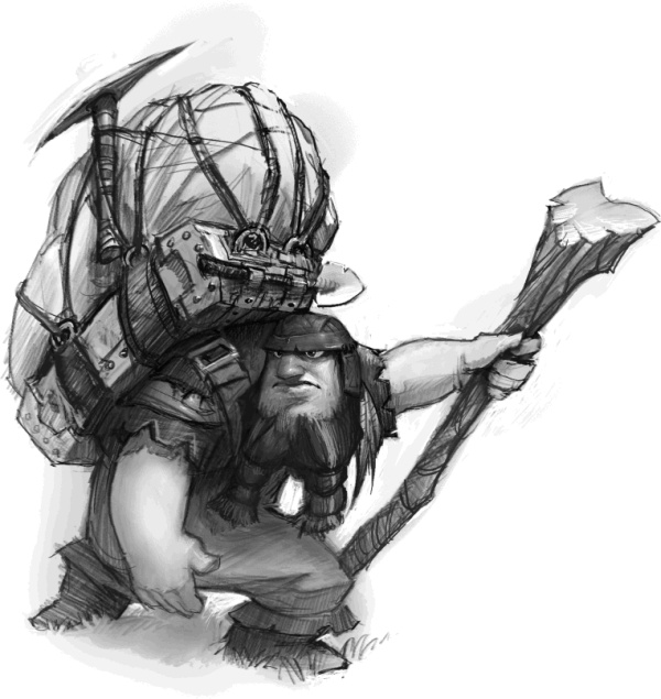 Иллюстрация к книге — Как стать героем [_05dwarfwithpack.jpg]