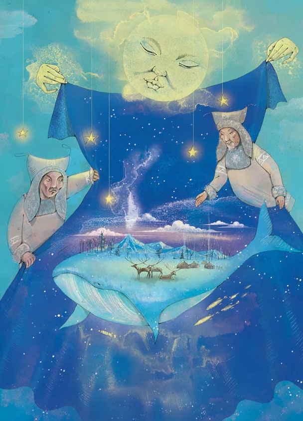 Иллюстрация к книге — Сказка о храбром богатыре Узоне и его возлюбленной Наюн. По мотивам корякской легенды [i_003.jpg]