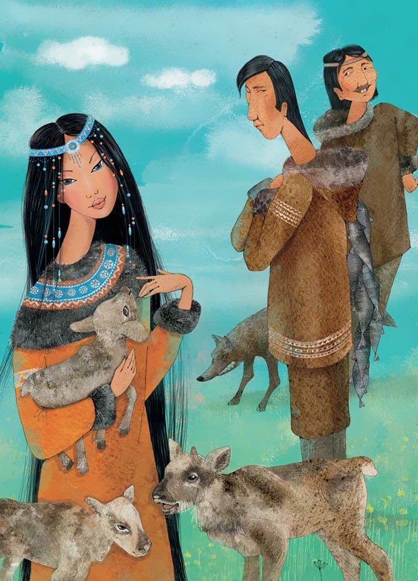 Иллюстрация к книге — Сказка о храбром богатыре Узоне и его возлюбленной Наюн. По мотивам корякской легенды [i_013.jpg]