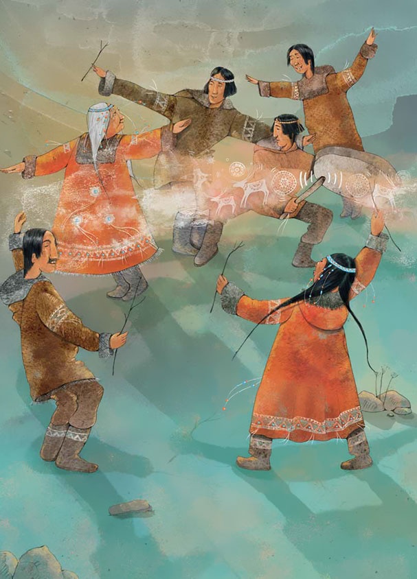 Иллюстрация к книге — Сказка о храбром богатыре Узоне и его возлюбленной Наюн. По мотивам корякской легенды [i_015.jpg]