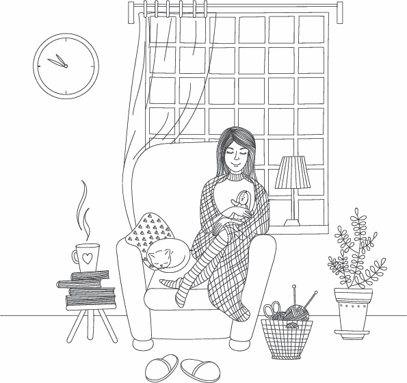 Иллюстрация к книге — Hygge. Твое уютное счастье с объятьями, печеньками и пледом. Секреты наслаждения жизнью по-скандинавски [_123.jpg]