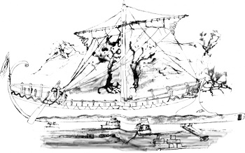 Иллюстрация к книге — Путешествие на &quot;Брендане&quot;. По пути Ясона. Экспедиция &quot;Улисс&quot; [img09.jpg]