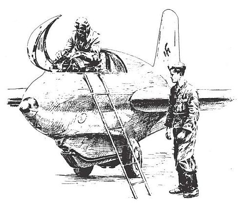 Иллюстрация к книге — Летчик-истребитель. Боевые операции &quot;Me-163&quot; [i_004.jpg]