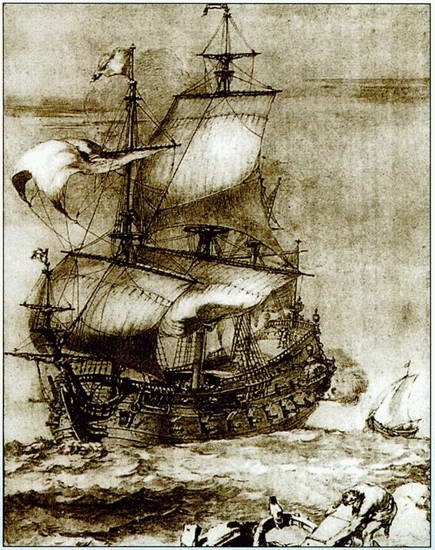 Иллюстрация к книге — Все переломные сражения парусного флота. От Великой Армады до Трафальгара [i_046.jpg]