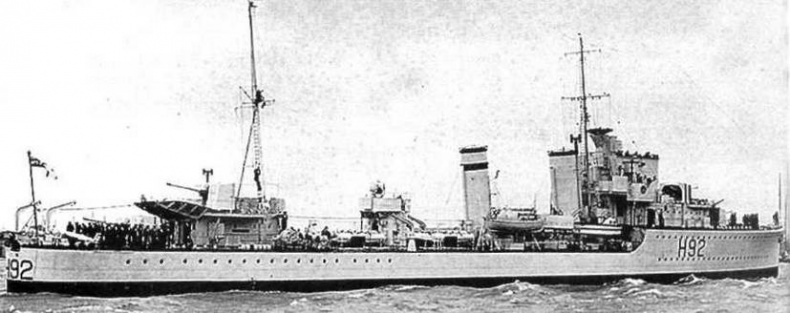 Иллюстрация к книге — Эскадренные миноносцы Англии во второй мировой войне. Часть I (1925 -1945 гг.) [img_126.jpg]