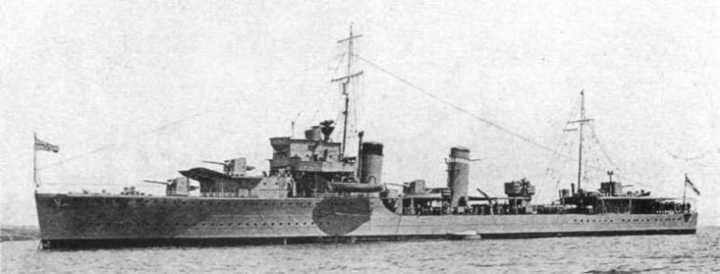 Иллюстрация к книге — Эскадренные миноносцы Англии во второй мировой войне. Часть I (1925 -1945 гг.) [img_137.jpg]