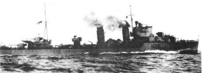 Иллюстрация к книге — Эскадренные миноносцы Англии во второй мировой войне. Часть I (1925 -1945 гг.) [img_149.jpg]
