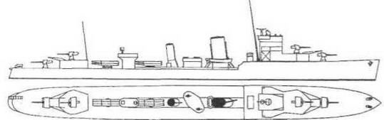 Иллюстрация к книге — Эскадренные миноносцы Англии во второй мировой войне. Часть I (1925 -1945 гг.) [img_32.jpg]