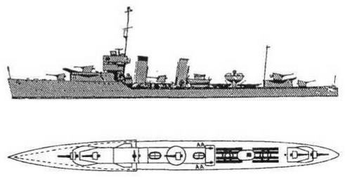 Иллюстрация к книге — Эскадренные миноносцы Англии во второй мировой войне. Часть I (1925 -1945 гг.) [img_8.jpg]