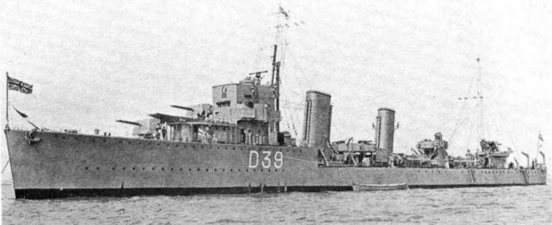 Иллюстрация к книге — Эскадренные миноносцы Англии во второй мировой войне. Часть I (1925 -1945 гг.) [img_86.jpg]