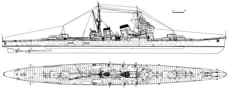 Иллюстрация к книге — Японские тяжелые крейсера.Том 1: История создания, описание конструкции, предвоенные модернизации. [img_95.jpg]