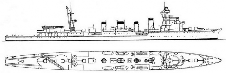 Иллюстрация к книге — Легкие крейсера Японии. 1917-1945 гг. [img_145.jpg]