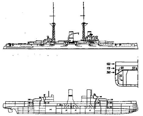 Иллюстрация к книге — Линейные корабли Германии. Часть I. «Нассау» «Вестфален» «Рейнланд» «Позен» [pic_8.jpg]