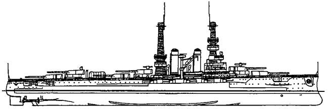 Иллюстрация к книге — Линейные корабли Соединенных Штатов Америки. Часть I. Линкоры типов “South Carolina”, “Delaware”, “Florida” и “Wyoming”. [pic_23.jpg]