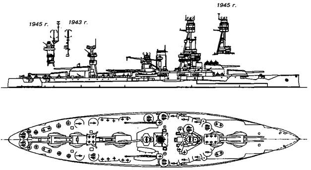 Иллюстрация к книге — Линейные корабли Соединенных Штатов Америки. Часть II. Линкоры типов “New York”, “Oklahoma” и “Pennsylvania” [pic_52.jpg]