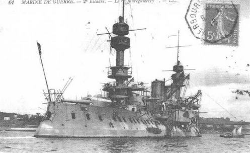 Иллюстрация к книге — Образцовые броненосцы Франции. Часть I. “Жорегибери”. 1891-1934 гг. [img_58.jpg]