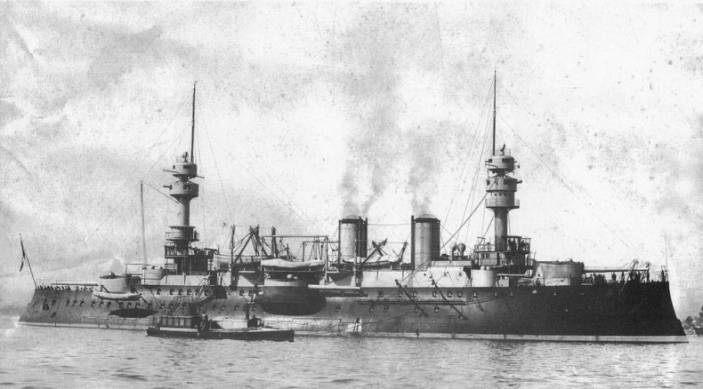 Иллюстрация к книге — Образцовые броненосцы Франции. Часть I. “Жорегибери”. 1891-1934 гг. [img_80.jpg]