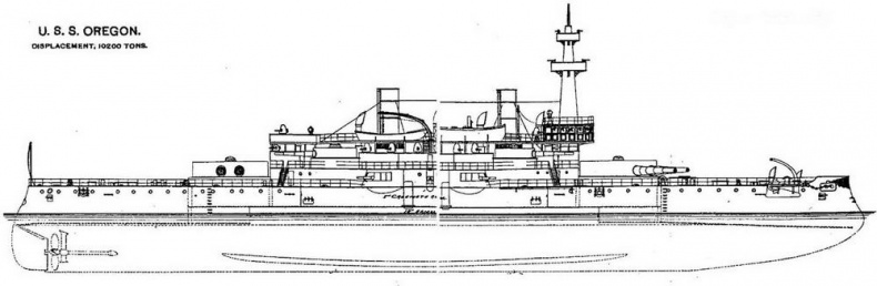 Иллюстрация к книге — Броненосцы Соединенных Штатов Америки &quot;Мэн&quot;, &quot;Техас&quot;, &quot;Индиана&quot;, &quot;Массачусетс&quot;, &quot;Орегон&quot; и &quot;Айова&quot; [pic_49.jpg]