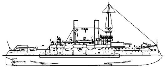 Иллюстрация к книге — Броненосцы Соединенных Штатов Америки &quot;Мэн&quot;, &quot;Техас&quot;, &quot;Индиана&quot;, &quot;Массачусетс&quot;, &quot;Орегон&quot; и &quot;Айова&quot; [pic_59.jpg]