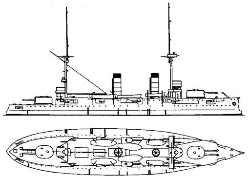 Иллюстрация к книге — Броненосцы Японии. [pic_54.jpg]
