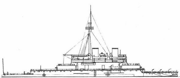 Иллюстрация к книге — Брустверно-башенные броненосцы “Глаттон”, “Девастейшен”, “Тандерер” и “Дредноут”. 1868-1908 гг. [img_13.jpg]