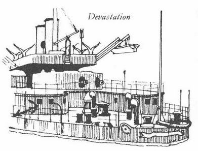Иллюстрация к книге — Брустверно-башенные броненосцы “Глаттон”, “Девастейшен”, “Тандерер” и “Дредноут”. 1868-1908 гг. [img_15.jpg]
