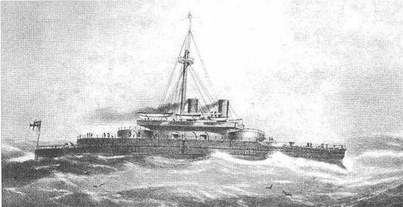 Иллюстрация к книге — Брустверно-башенные броненосцы “Глаттон”, “Девастейшен”, “Тандерер” и “Дредноут”. 1868-1908 гг. [img_21.jpg]