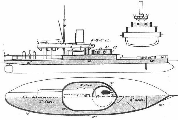 Иллюстрация к книге — Брустверно-башенные броненосцы “Глаттон”, “Девастейшен”, “Тандерер” и “Дредноут”. 1868-1908 гг. [img_3.jpg]