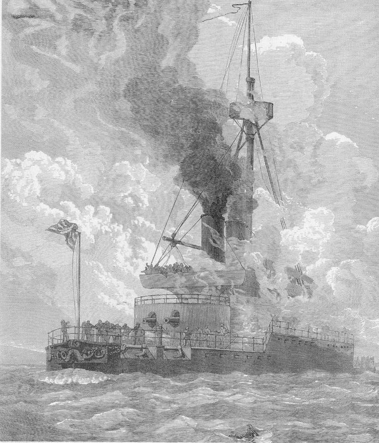 Иллюстрация к книге — Брустверно-башенные броненосцы “Глаттон”, “Девастейшен”, “Тандерер” и “Дредноут”. 1868-1908 гг. [img_68.jpg]