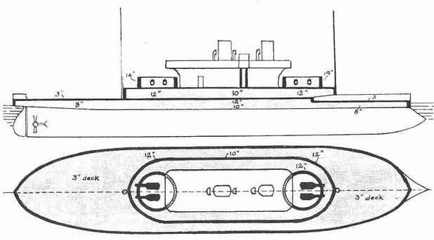 Иллюстрация к книге — Брустверно-башенные броненосцы “Глаттон”, “Девастейшен”, “Тандерер” и “Дредноут”. 1868-1908 гг. [img_8.jpg]