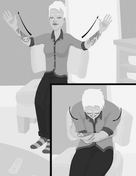 Иллюстрация к книге — Йога между делом. В пробке, на работе, в самолете [i_057.jpg]