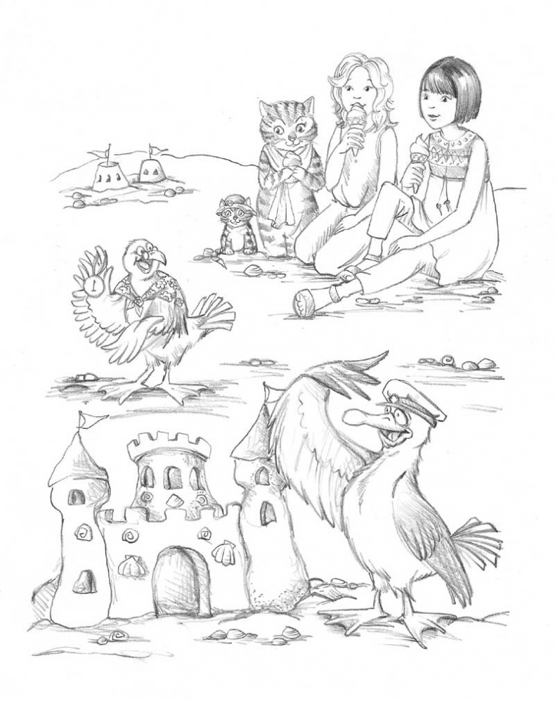 Иллюстрация к книге — Котёнок Кэти, или Сокровище песчаного замка [block_001128113.jpg]