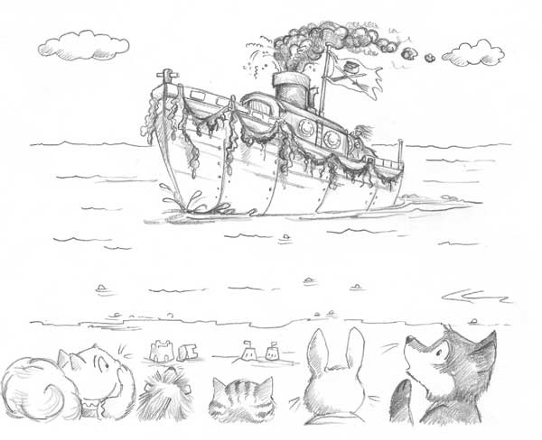 Иллюстрация к книге — Котёнок Кэти, или Сокровище песчаного замка [block_00112839.jpg]