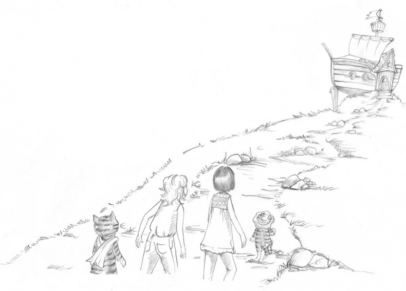 Иллюстрация к книге — Котёнок Кэти, или Сокровище песчаного замка [block_00112860.jpg_0.jpg]