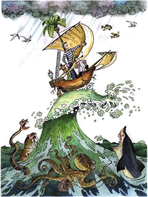 Иллюстрация к книге — Приключения капитана Врунгеля [pict-74.jpg]