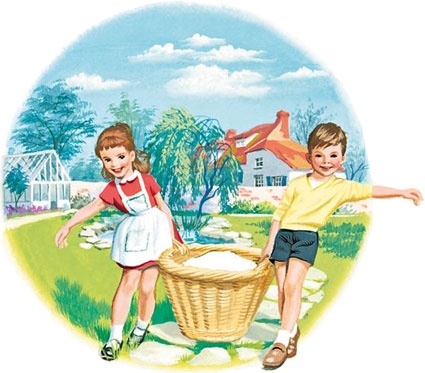 Иллюстрация к книге — Маруся помогает маме: На кухне. Дома [i_002.jpg]